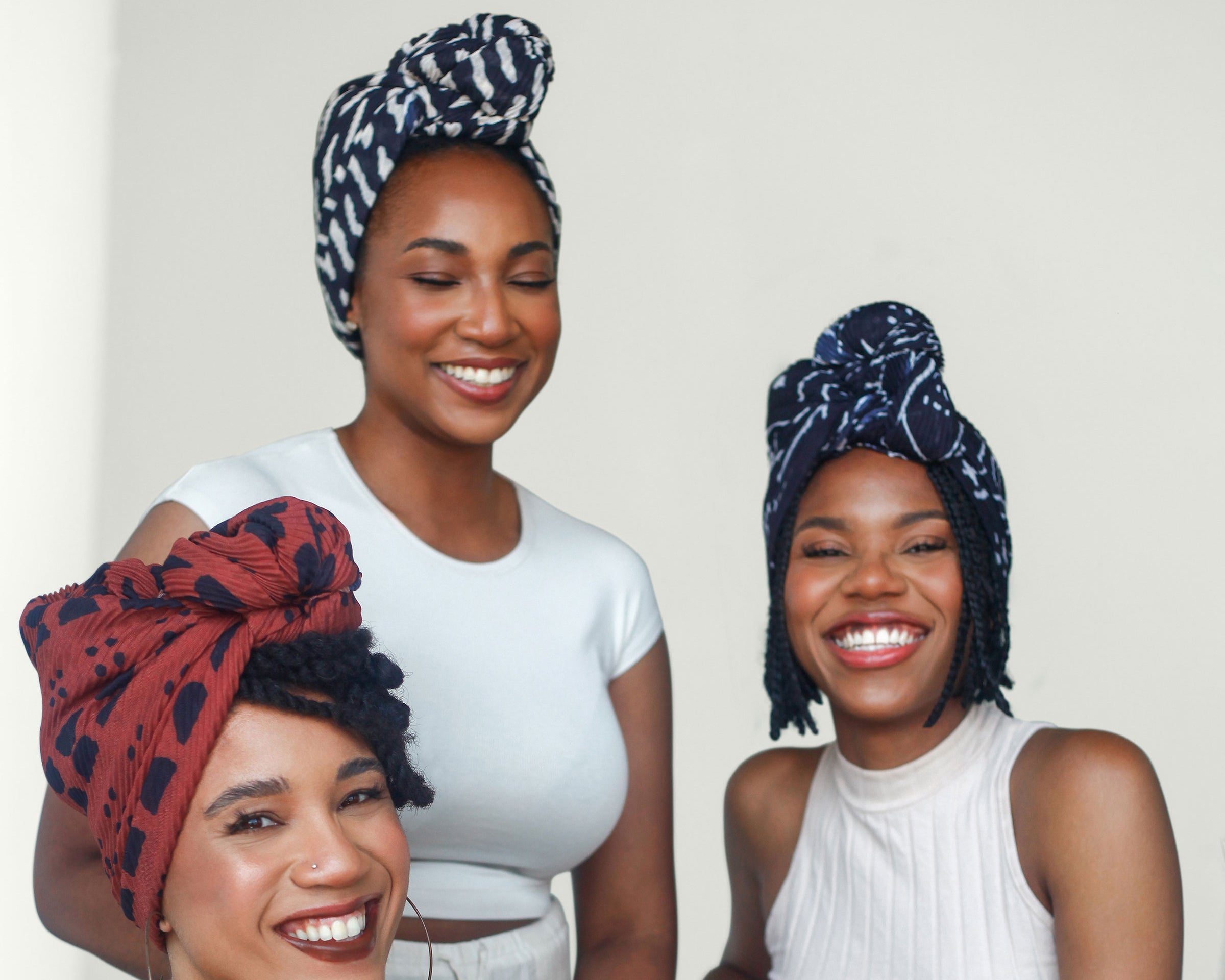 The Wrap Life Pleated Printed Head Wrap 