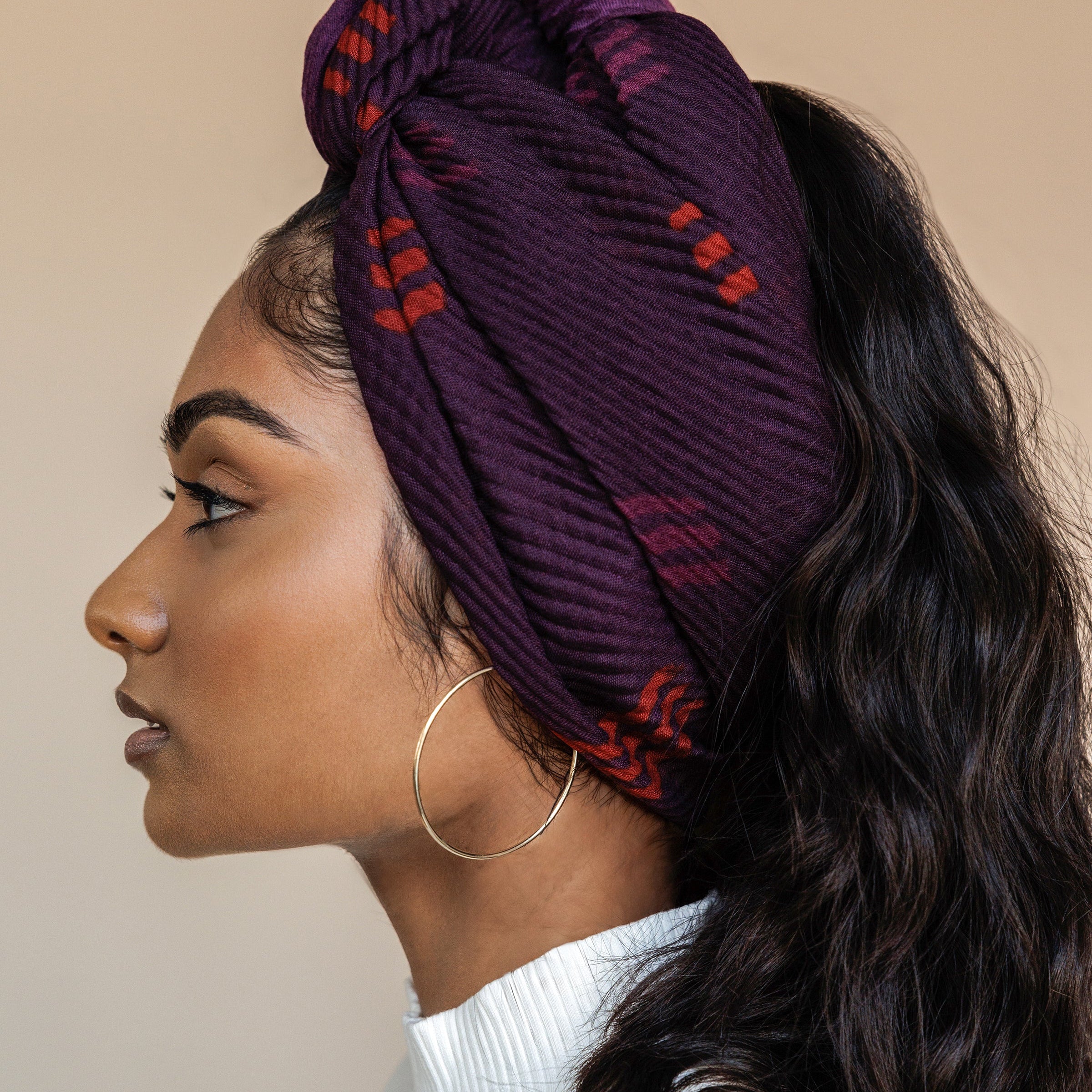 The Wrap Life Pleated Printed Head Wrap