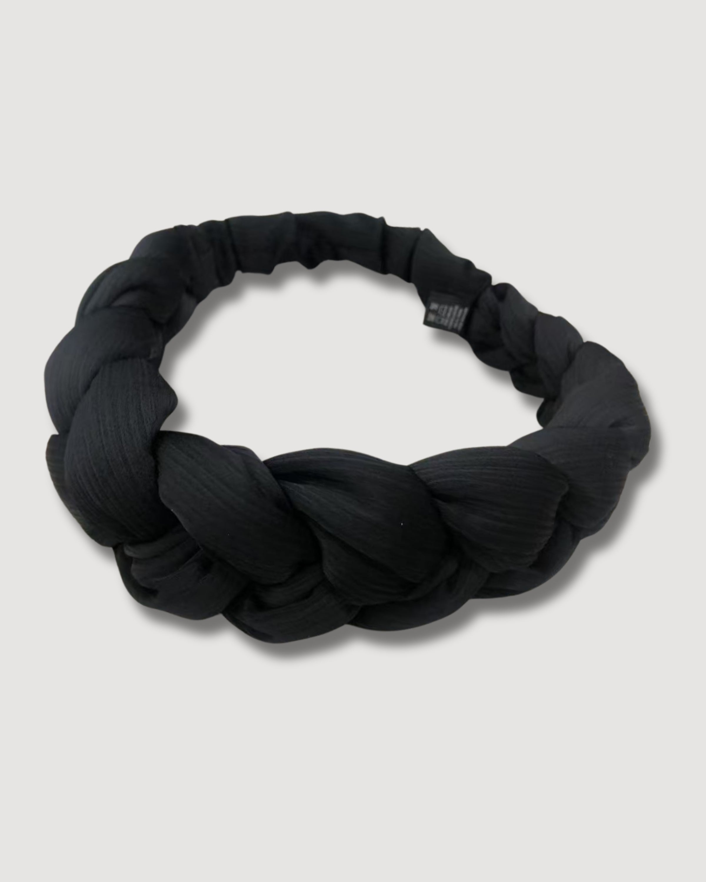 The Wrap Life Crown Braided Headband Black