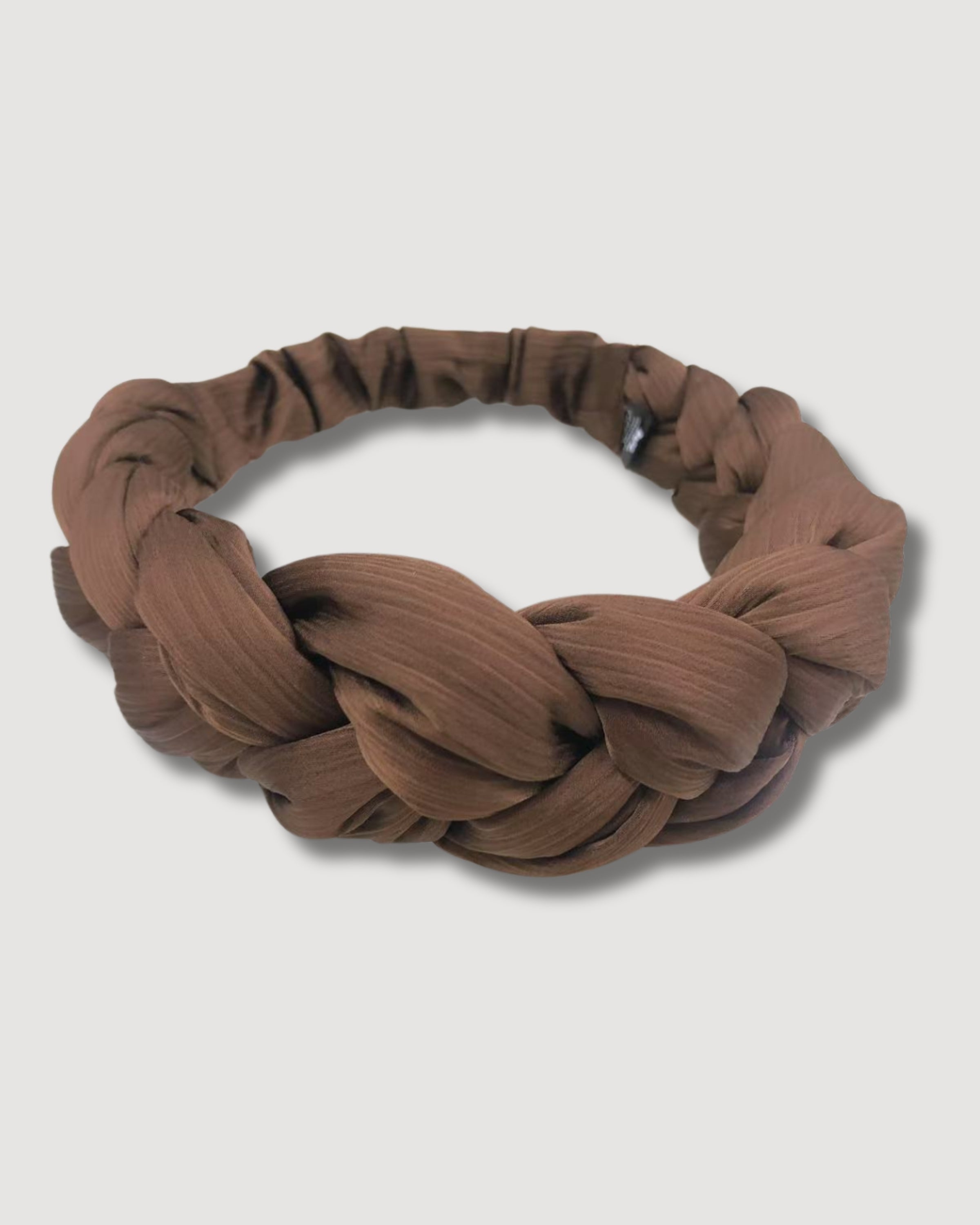The Wrap Life Crown Braided Headband Brown
