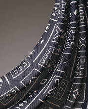 Printed Pleated Head Wrap in Heritage