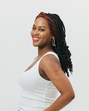 Satin Head Scarf in Mahogany