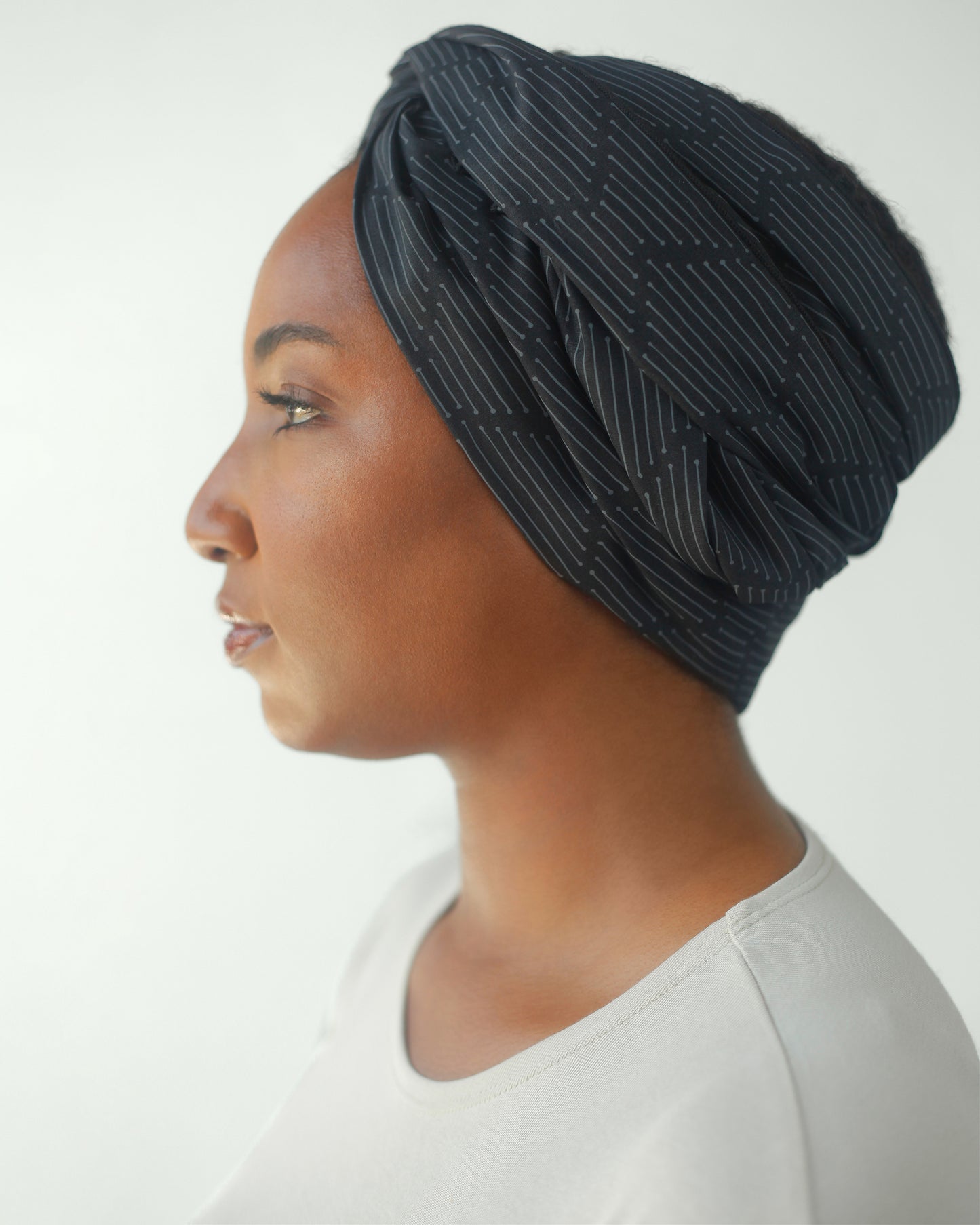 Standard Head Wrap in Revel Black