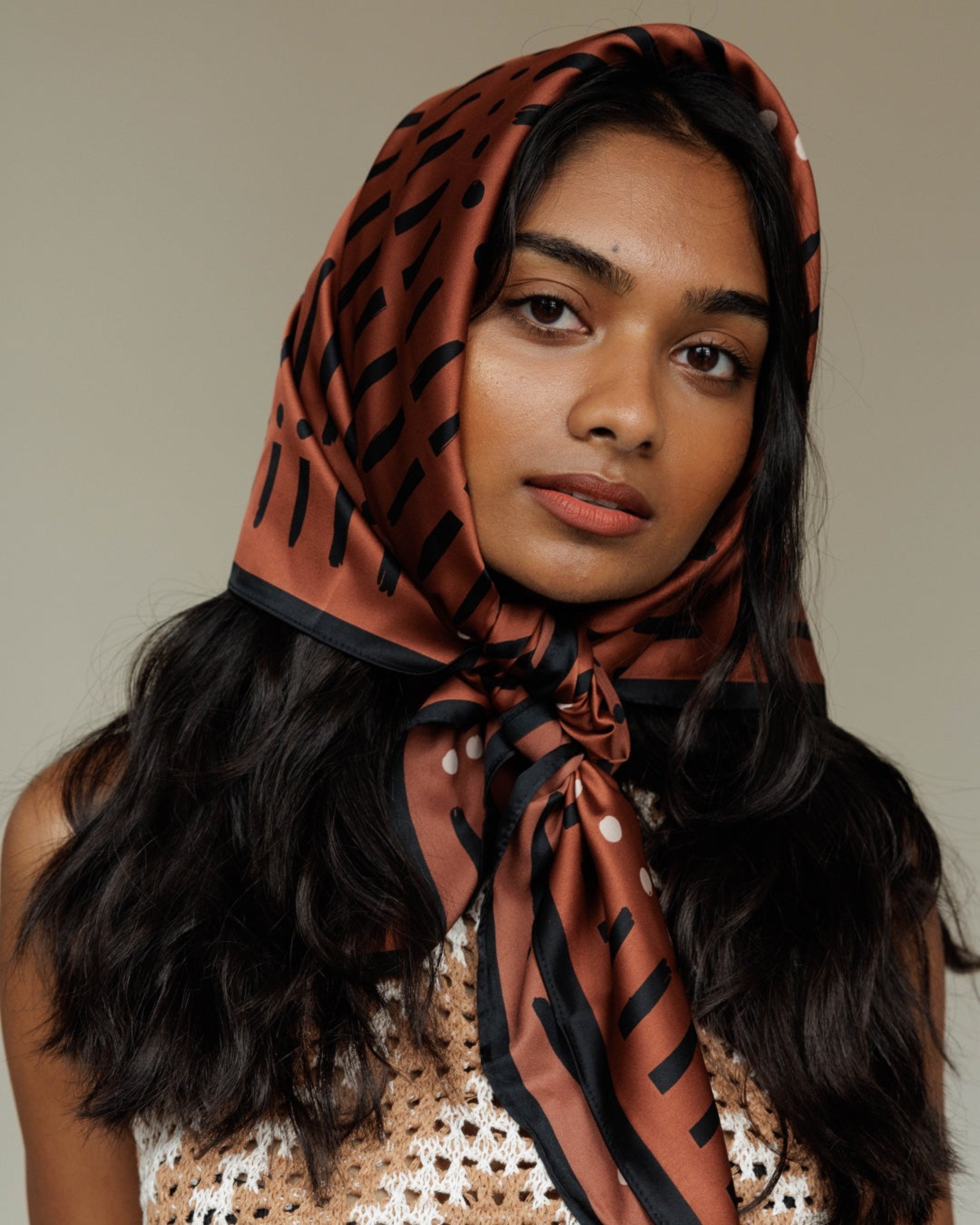 Satin Head Scarf in Terra – The Wrap Life