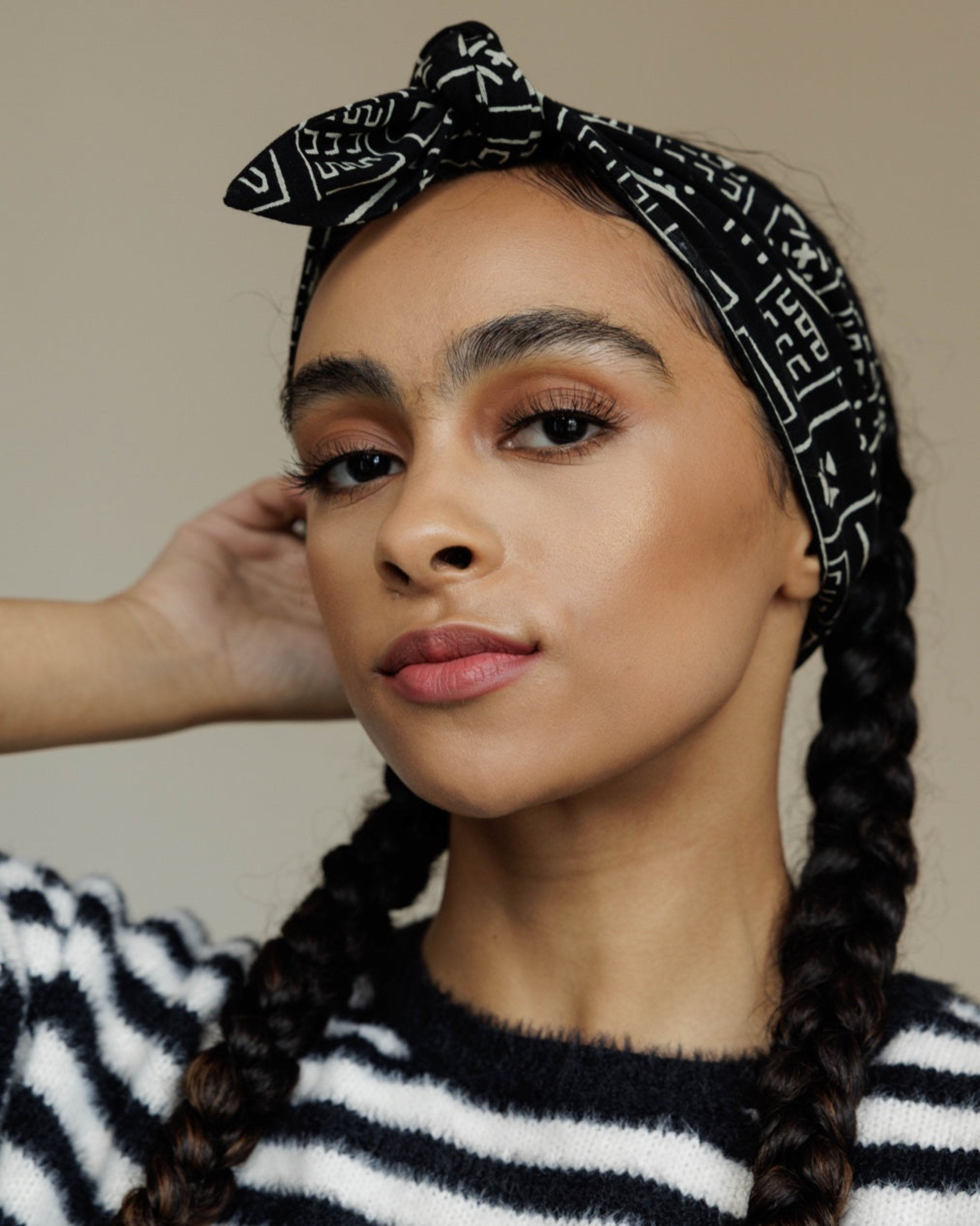 Printed Stretch Bandie in Noire Heritage
