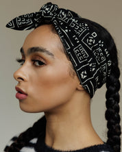 Printed Stretch Bandie in Noire Heritage