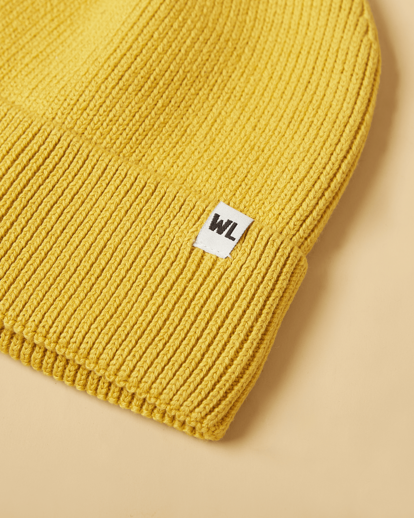The Wrap Life Cuffed Satin Lined Beanie in Citrine Yellow Hat