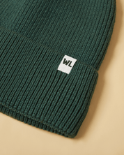 The Wrap Life Cuffed Satin Lined Beanie in Hunter Green Hat