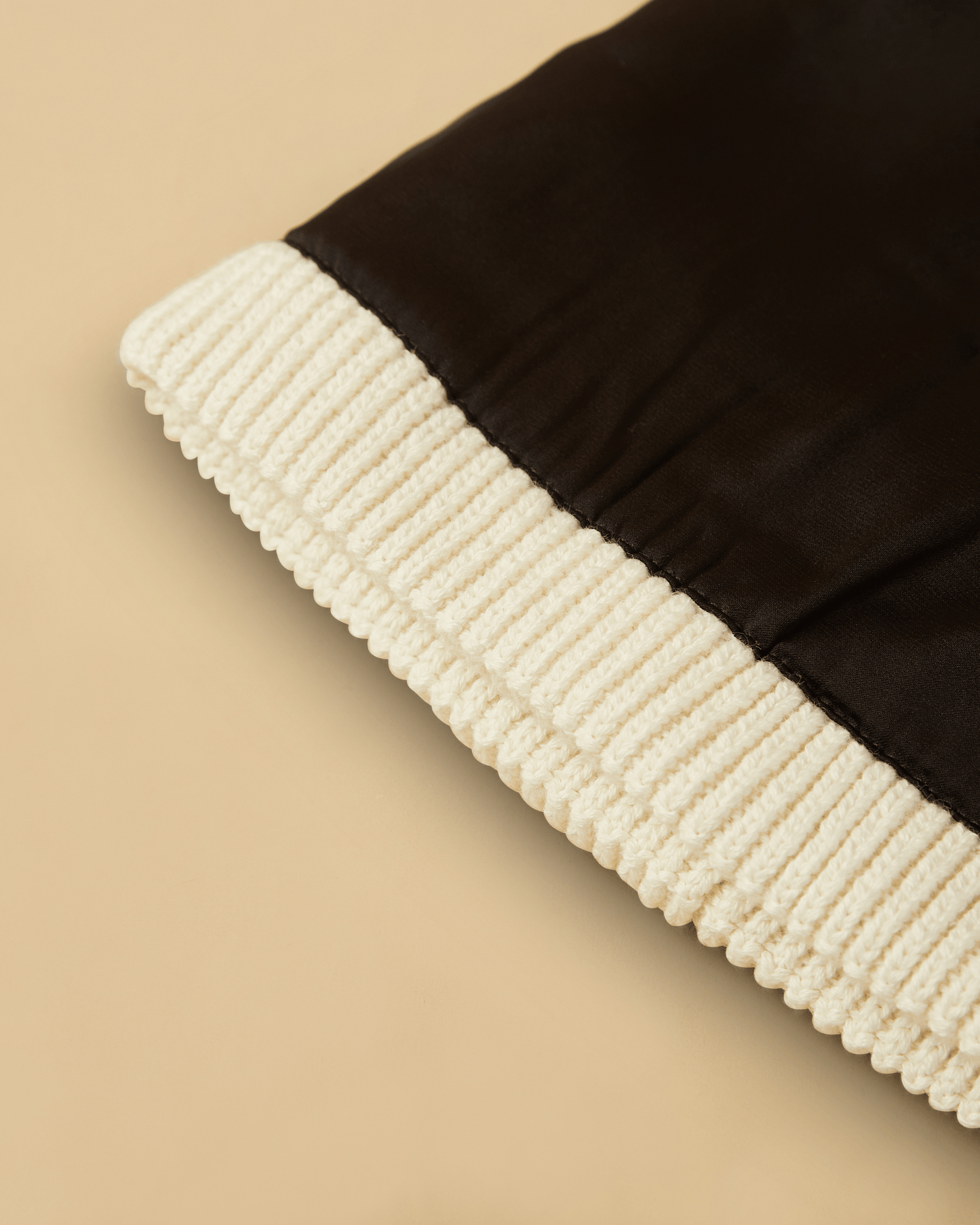 The Wrap Life Cuffed Satin Lined Beanie in Tusk White Hat