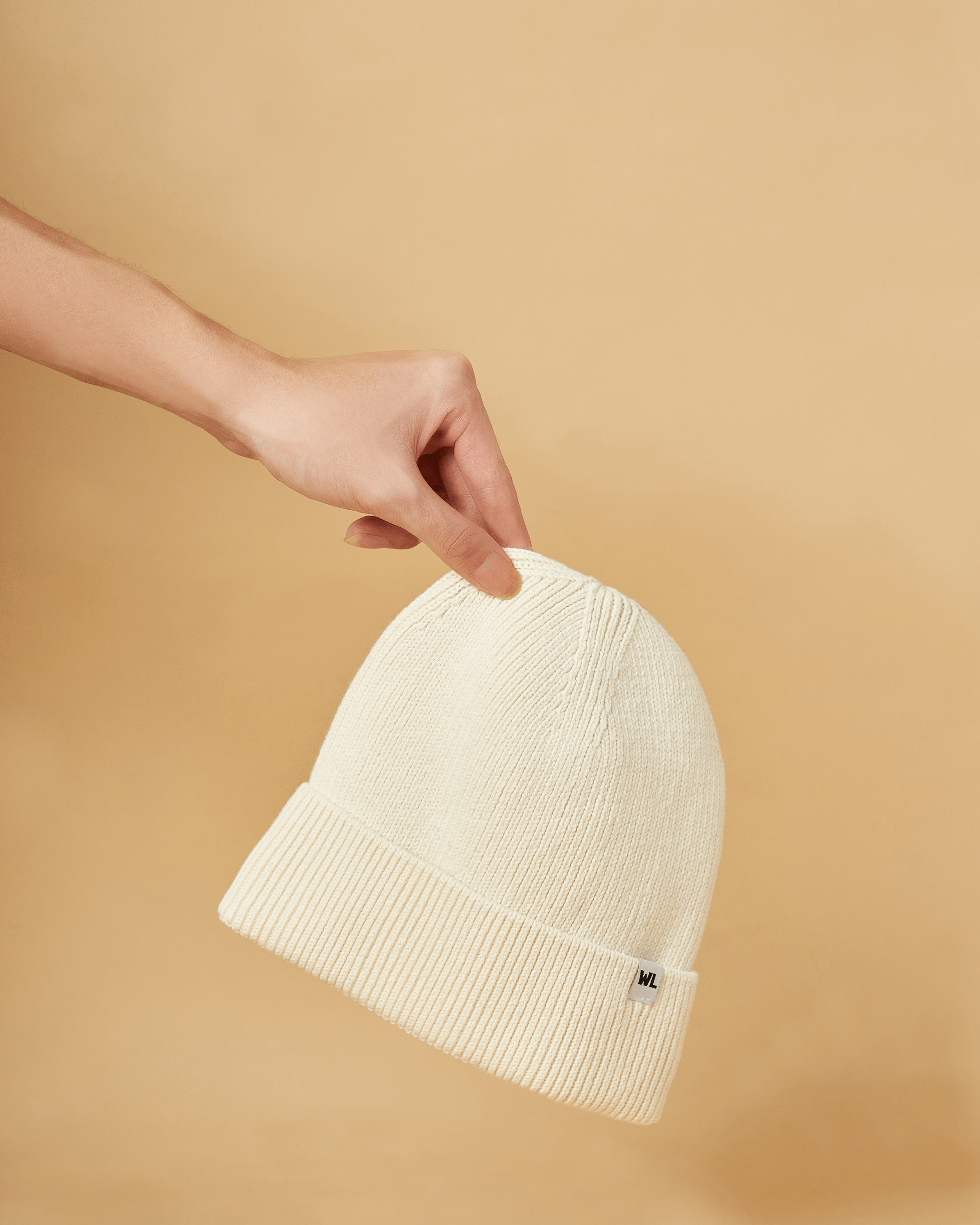 The Wrap Life Cuffed Satin Lined Beanie in Tusk White Hat