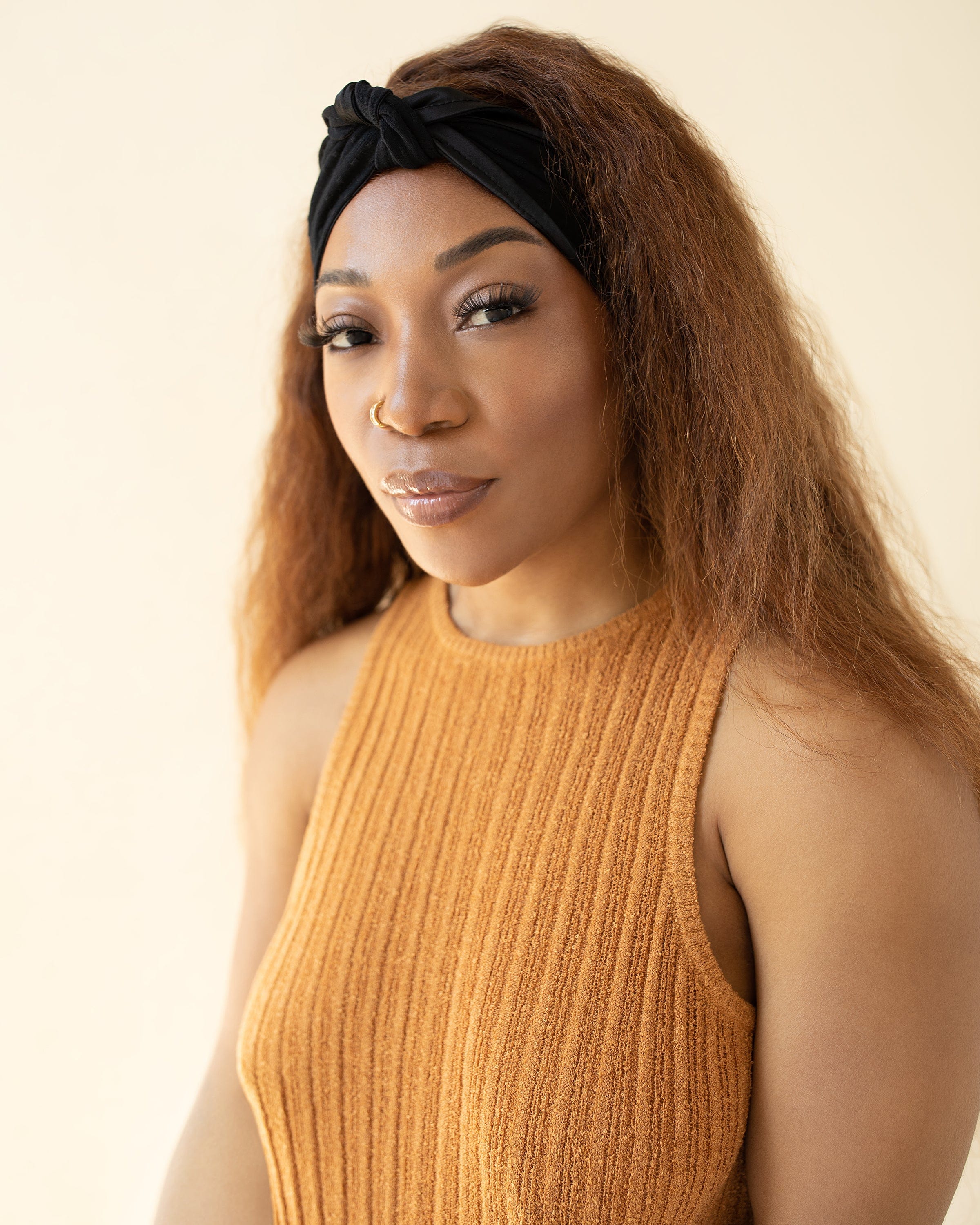 The Wrap Life Dainty Satin Lined Bandie in Onyx Black Bandie