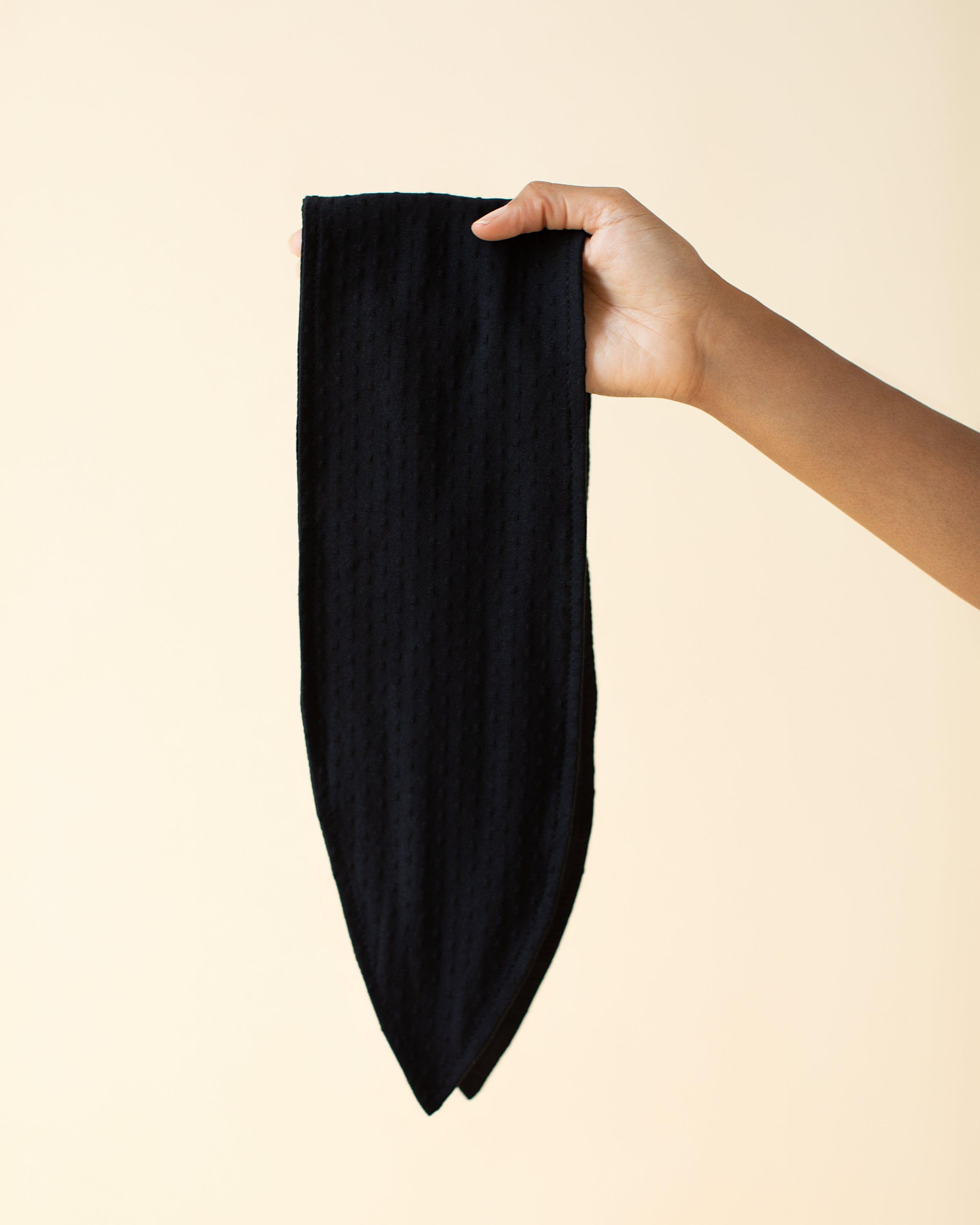 The Wrap Life Dainty Satin Lined Bandie in Onyx Black Bandie