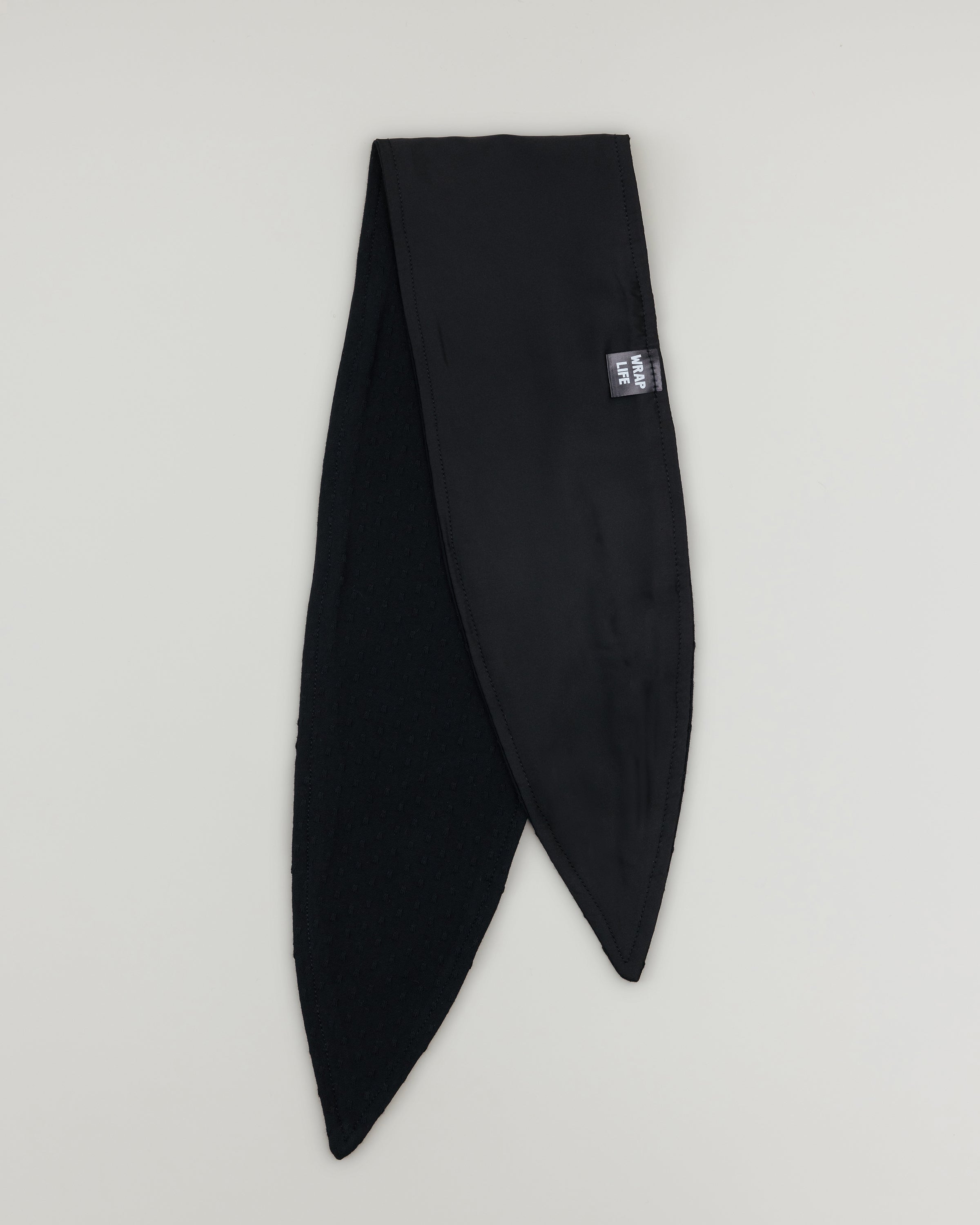 The Wrap Life Dainty Satin Lined Bandie in Onyx Black Bandie