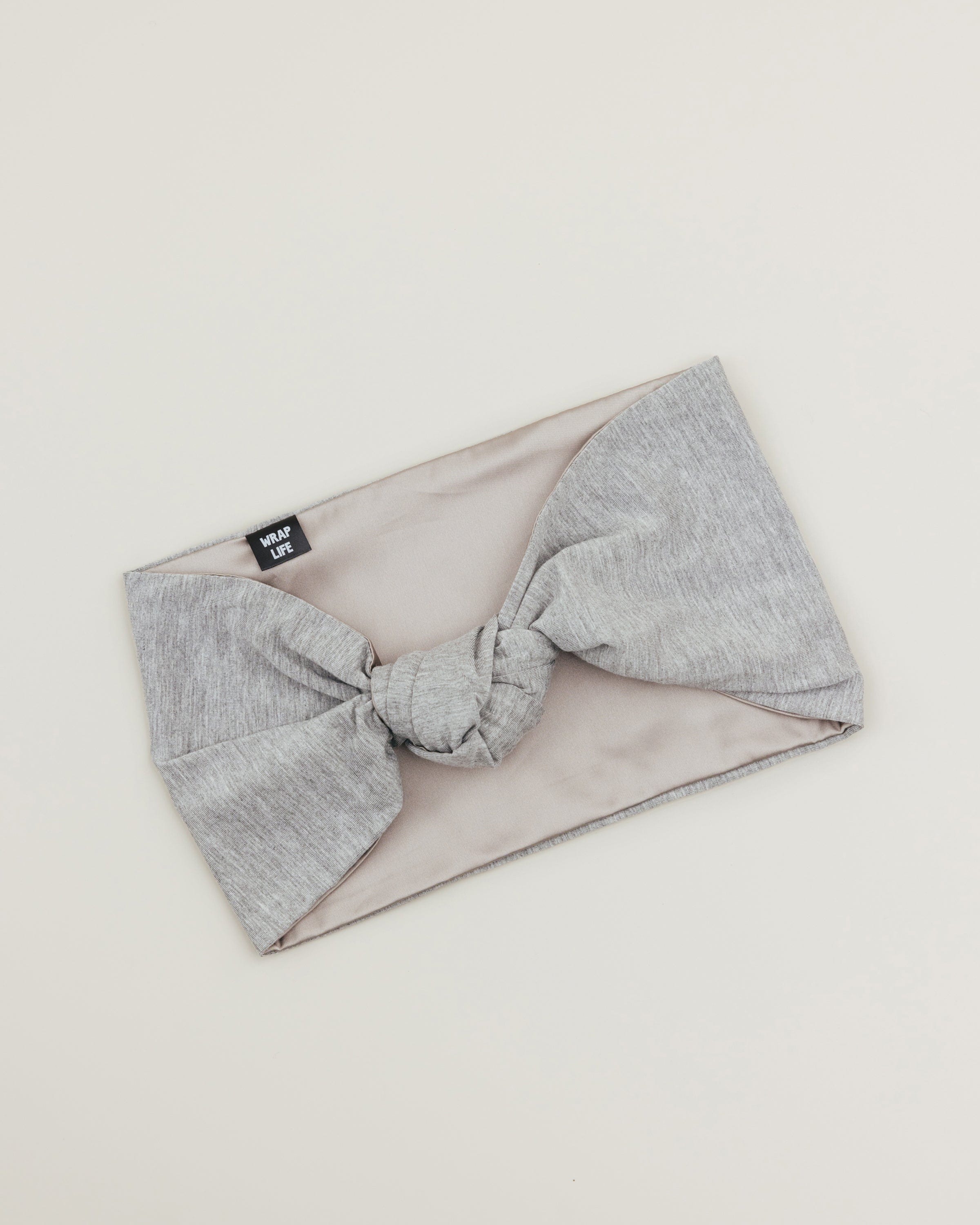 The Wrap Life Gentle Satin Lined Headband in Cloud Grey Headband