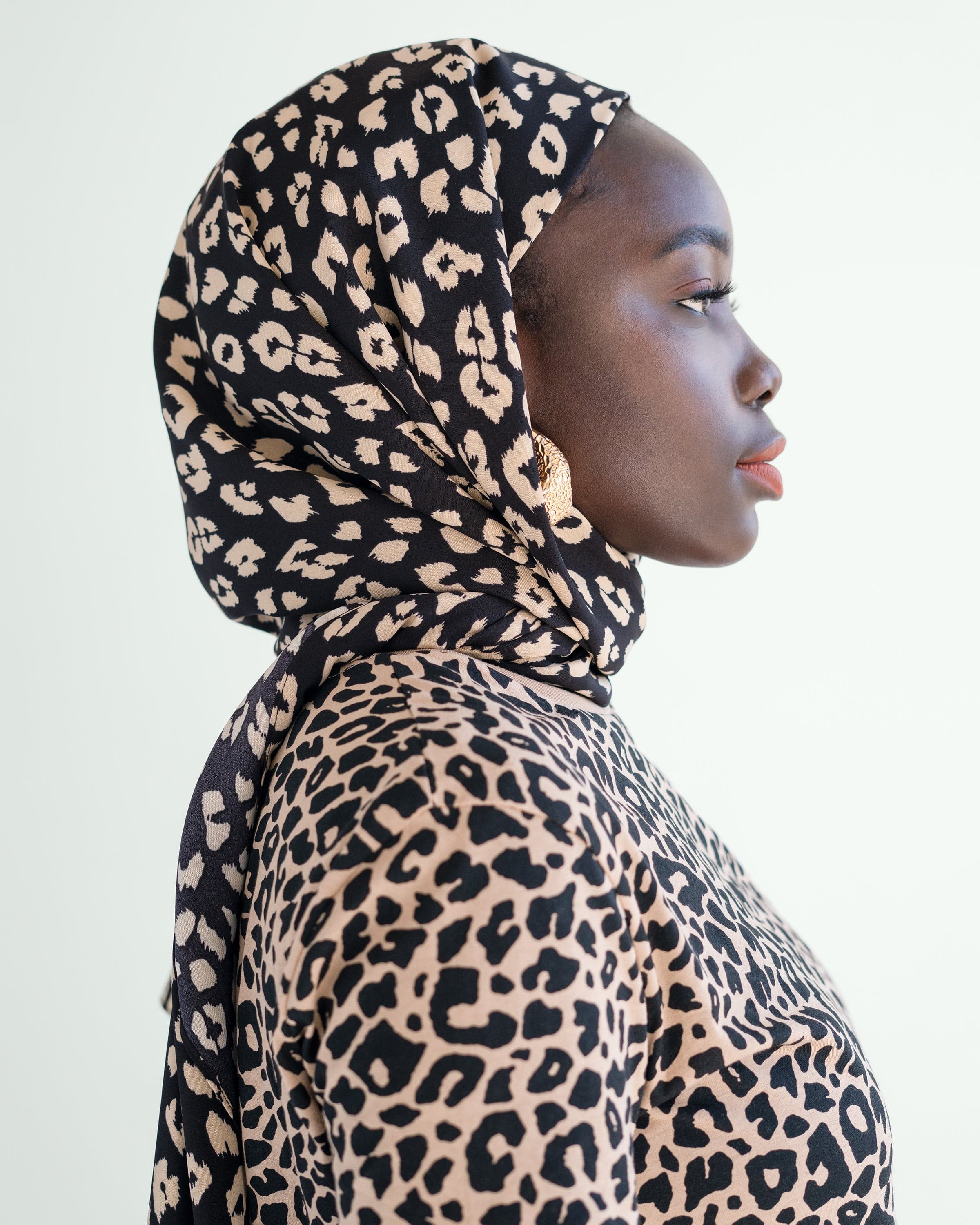 The Wrap Life Grand Leopard Head Wrap in Black Black Head Wrap