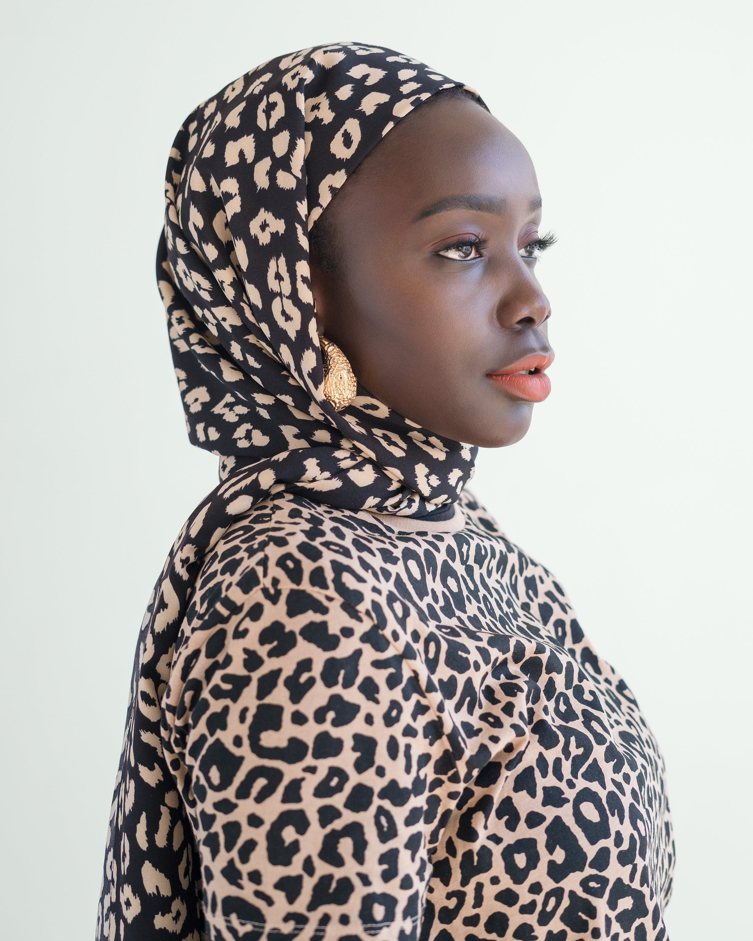 The Wrap Life Grand Leopard Head Wrap in Black Black Head Wrap
