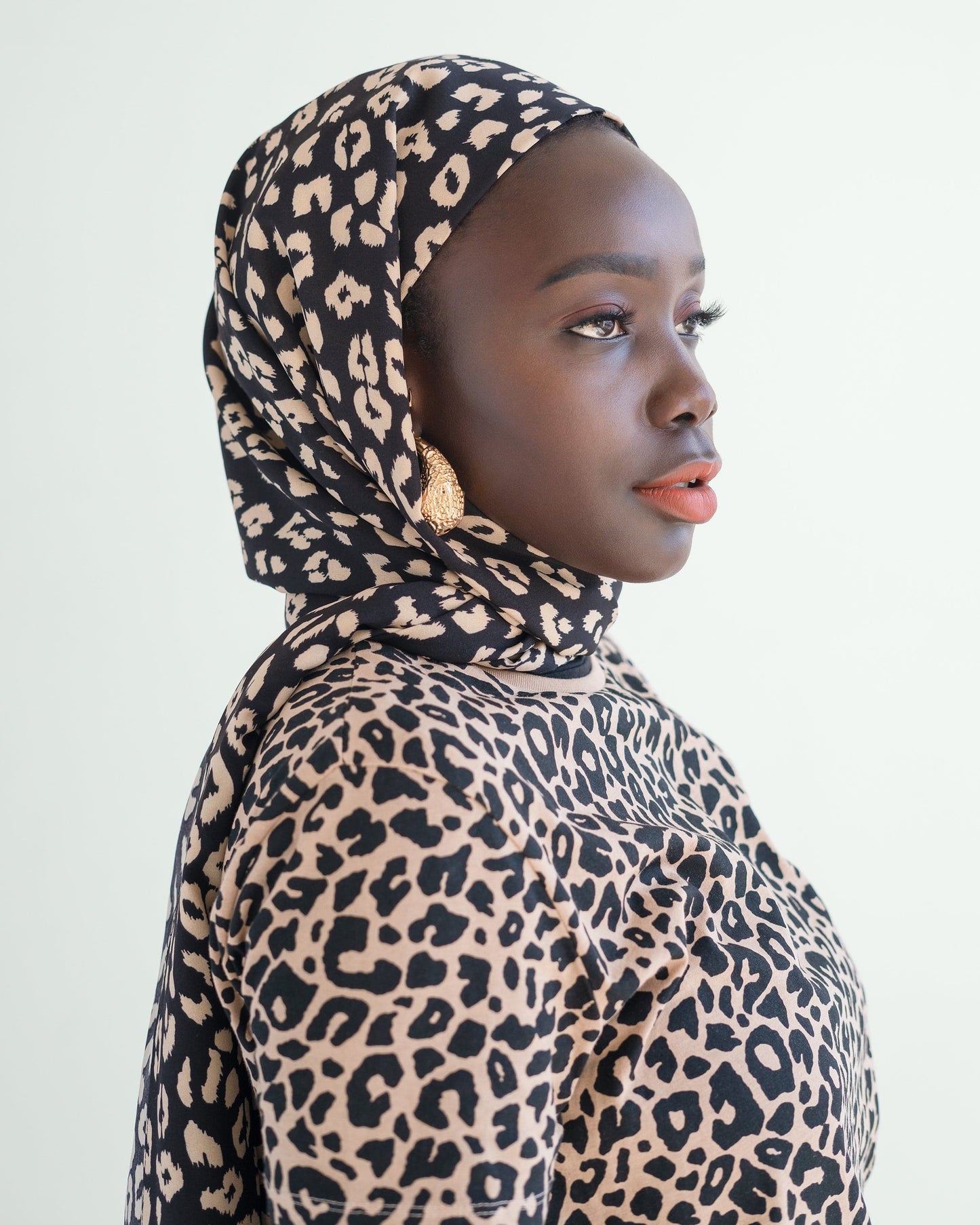 The Wrap Life Grand Leopard Head Wrap in Black Black Head Wrap
