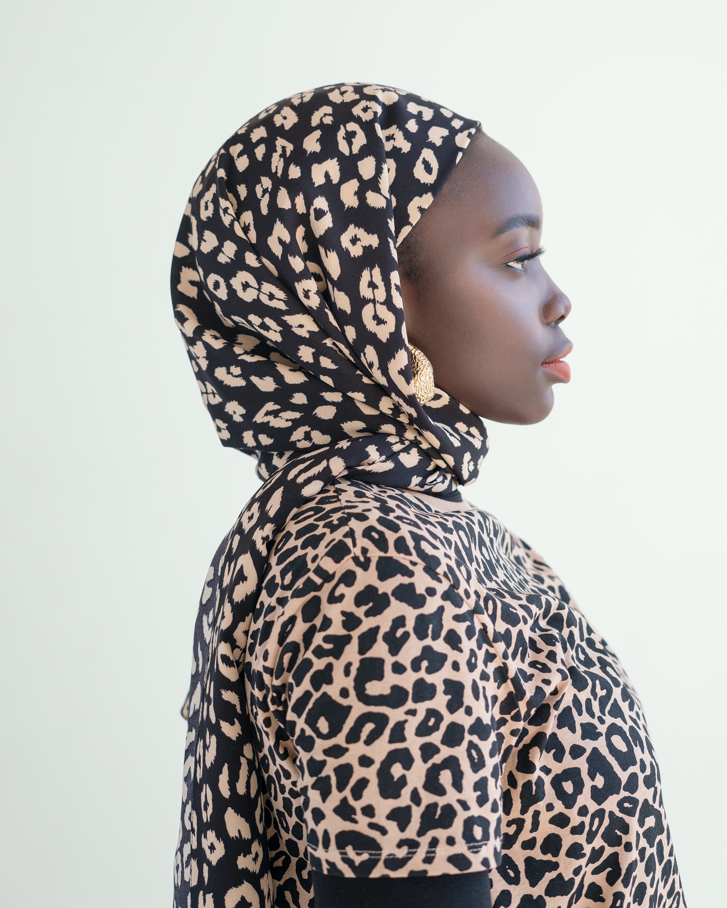 The Wrap Life Grand Leopard Head Wrap in Black Black Head Wrap