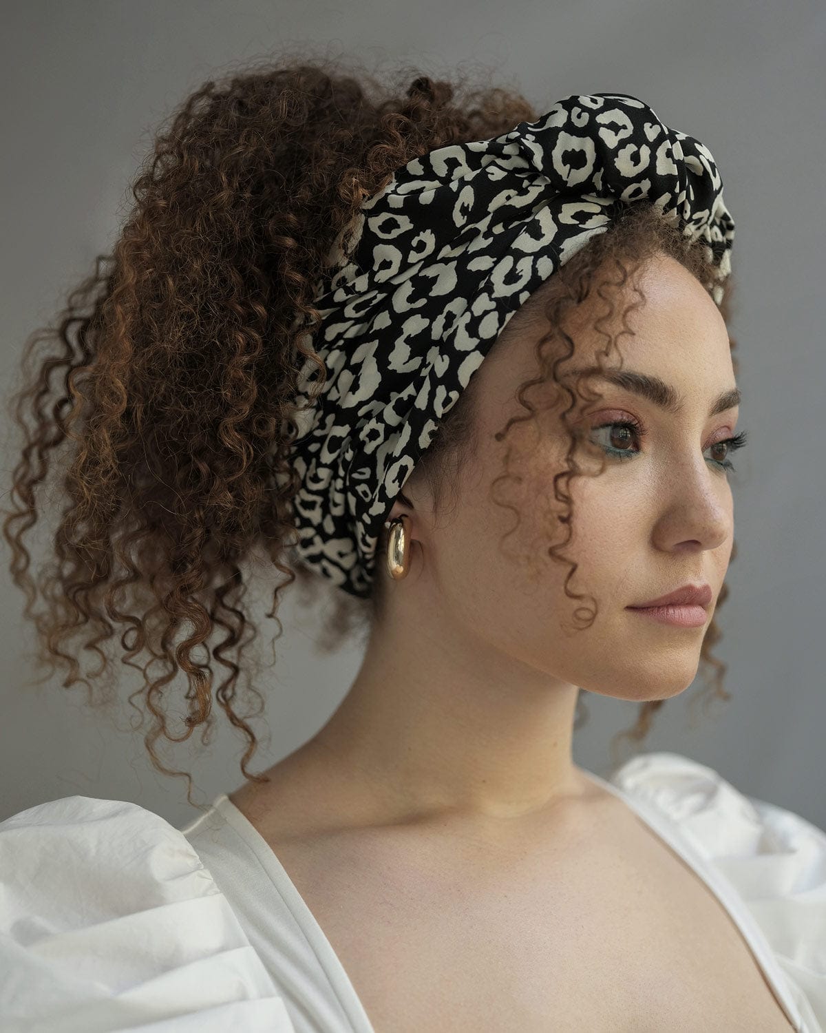 The Wrap Life Leopard Head Wrap in Black Pattern Head Wrap