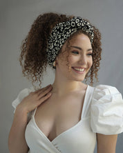 The Wrap Life Leopard Head Wrap in Black Pattern Head Wrap