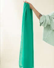 The Wrap Life Pleated Head Wrap in Turqs Green Head Wrap