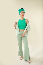 The Wrap Life Pleated Head Wrap in Turqs Green Head Wrap