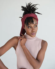 The Wrap Life Ribbed Head Wrap in Amaranth Purple Head Wrap