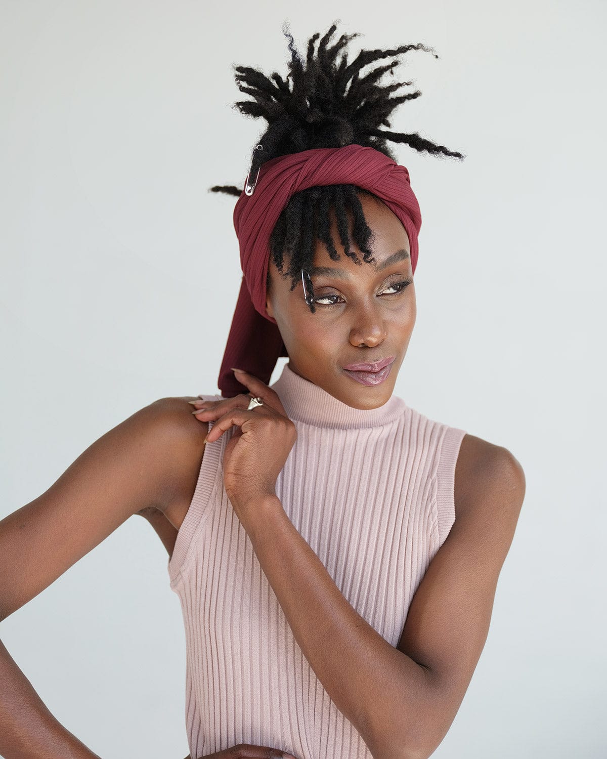 The Wrap Life Ribbed Head Wrap in Amaranth Purple Head Wrap