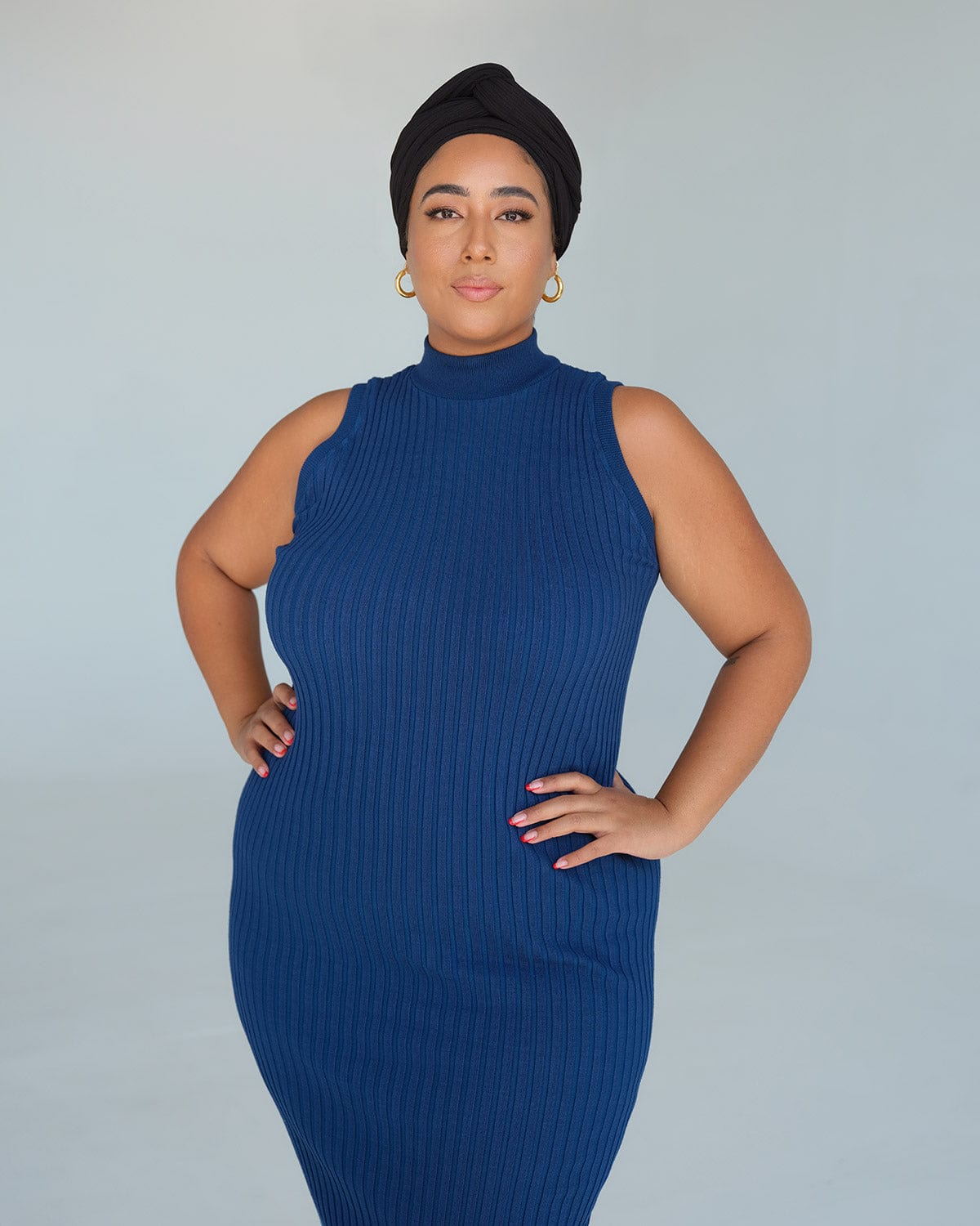 The Wrap Life Ribbed Head Wrap in Jet Black Black Head Wrap