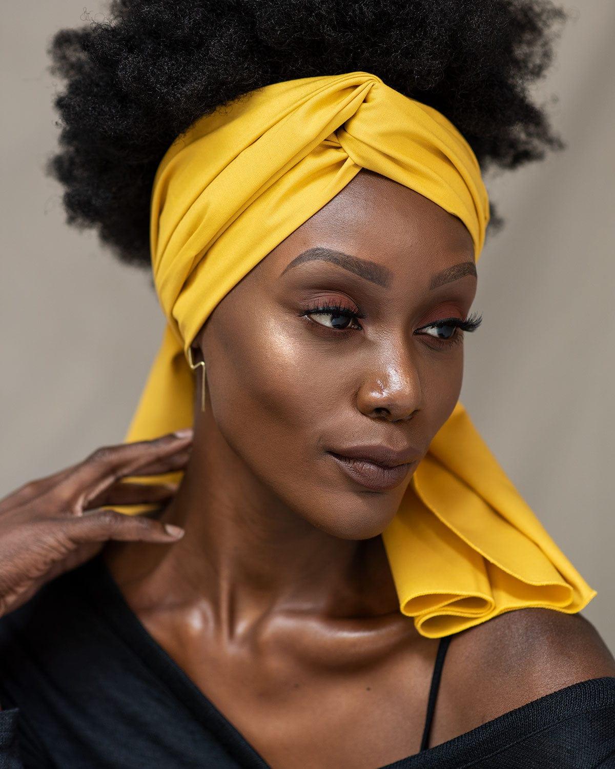 The Wrap Life Standard Head Wrap in Citrine Yellow Head Wrap