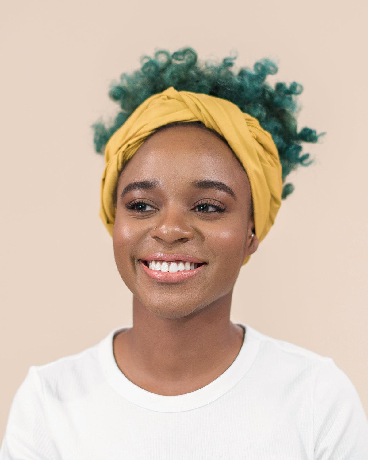 Alexandria styles another easy look using our Citrine Head Wrap