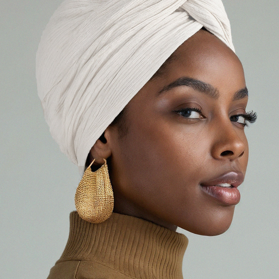Premium Soft Lined Turban in Dove