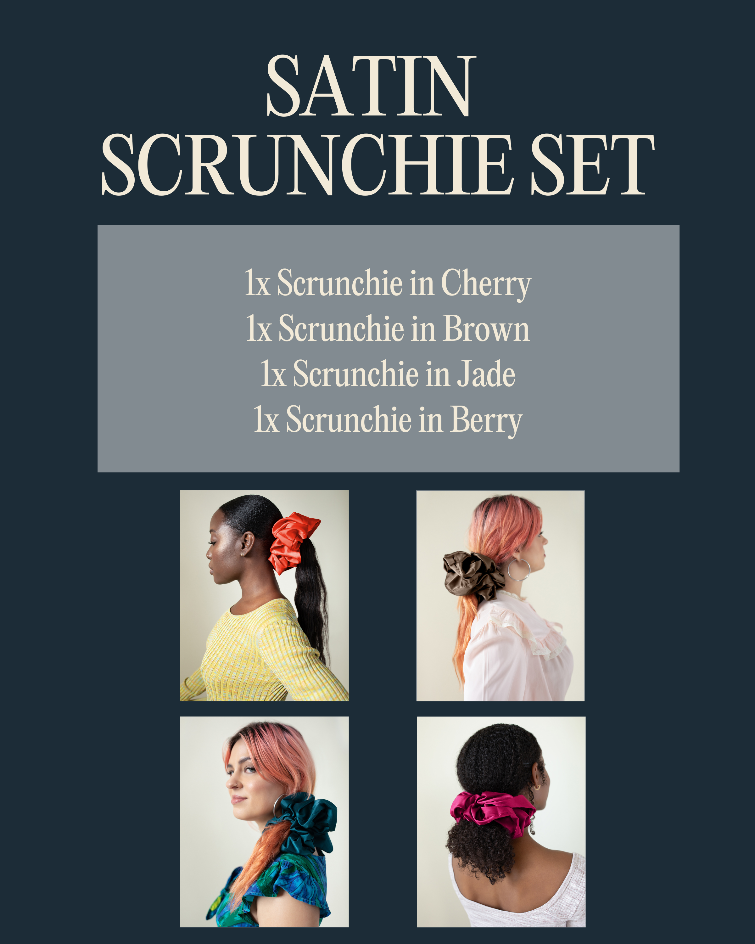 Satin Scrunchie Set