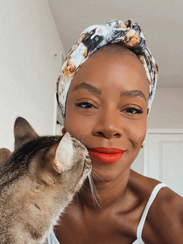 Standard Head Wrap in Cat Lady