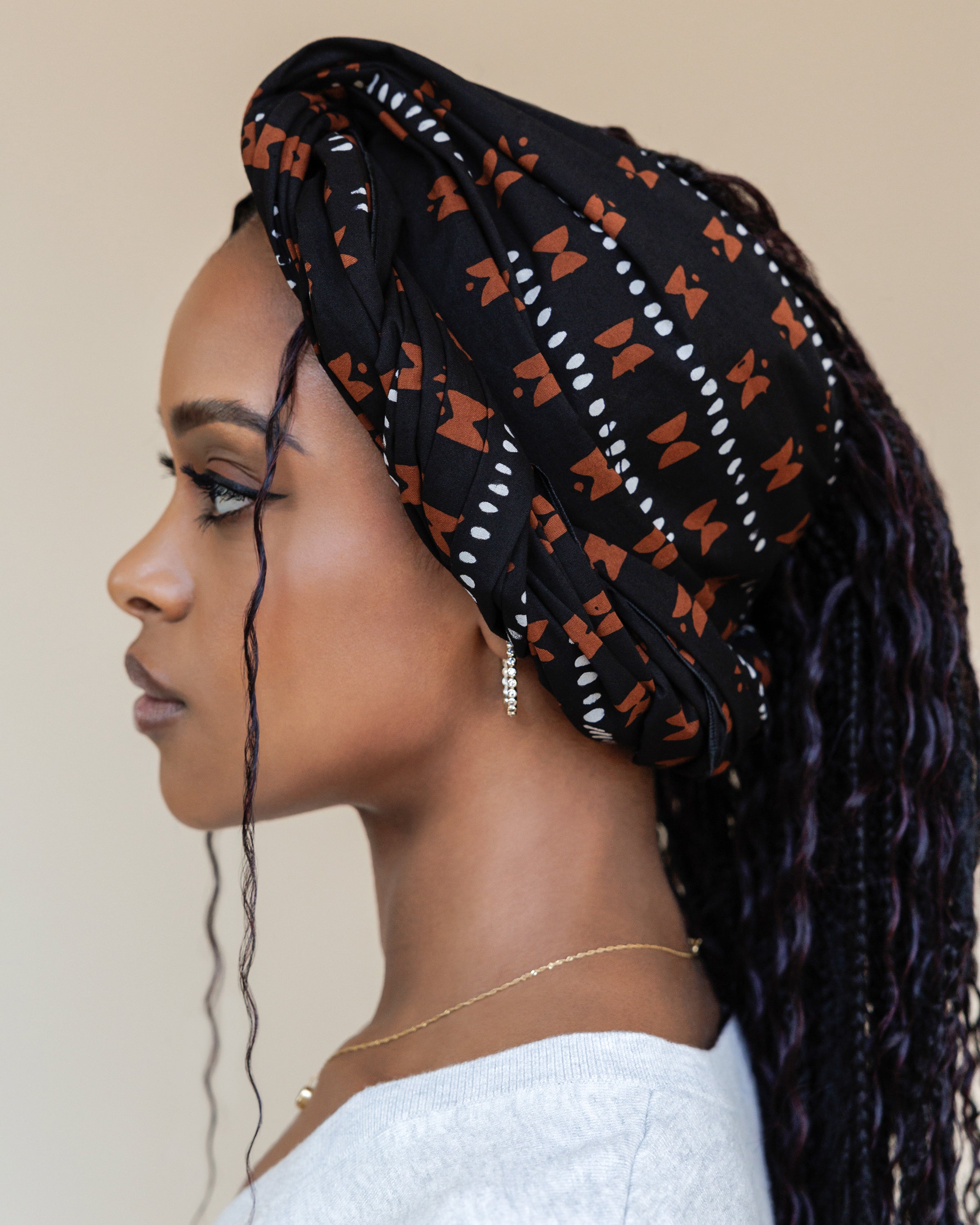 Batik Printed Head Wrap in Dewi