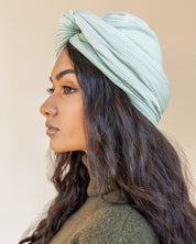 Premium Soft Lined Turban in Sage