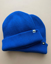 Duo of Adult + Child Beanie in Cobalt