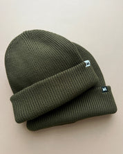 Duo of Adult + Child Beanie in Forest