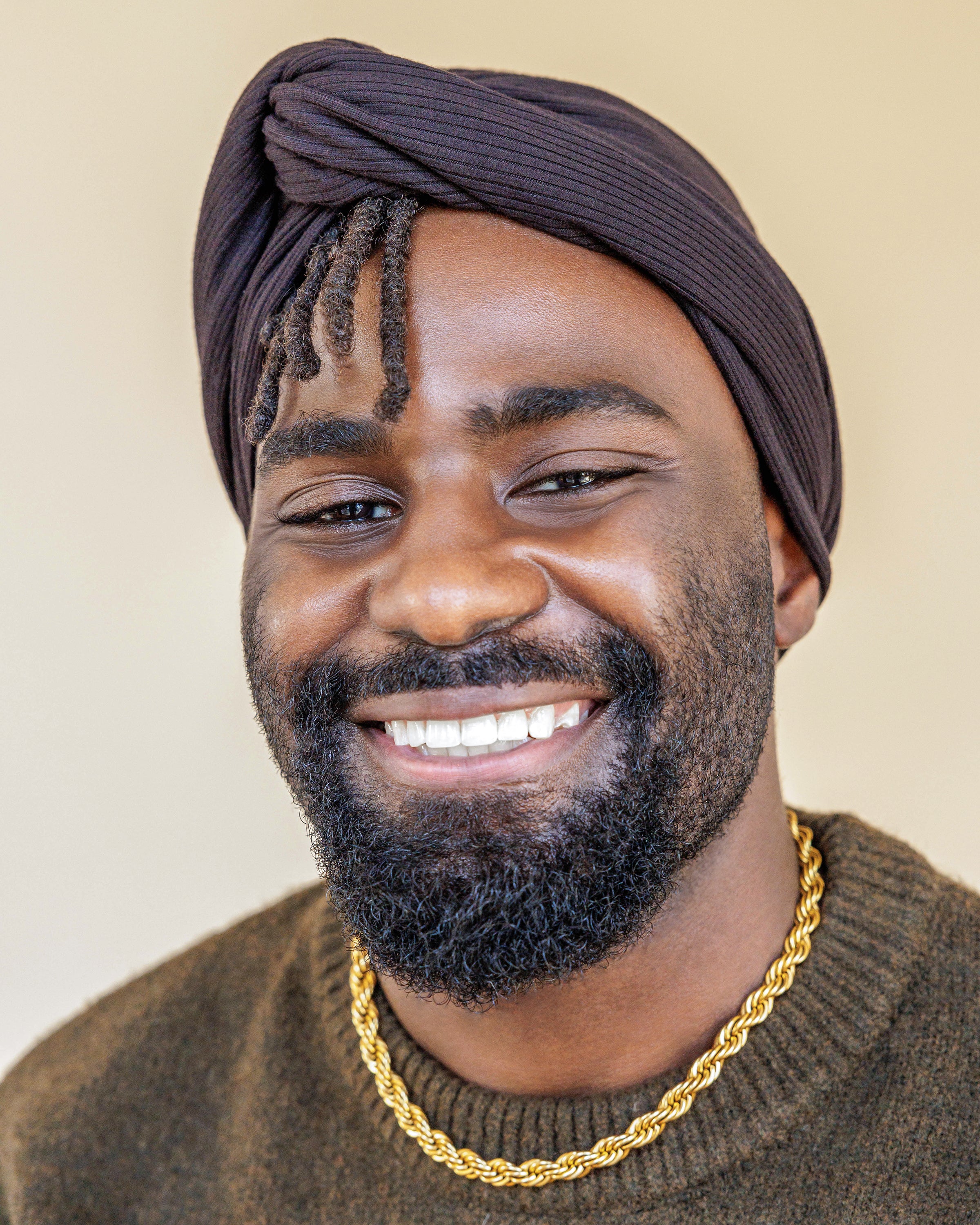 Premium Soft Lined Turban in Jet Black