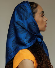 Satin Head Scarf in Aoki