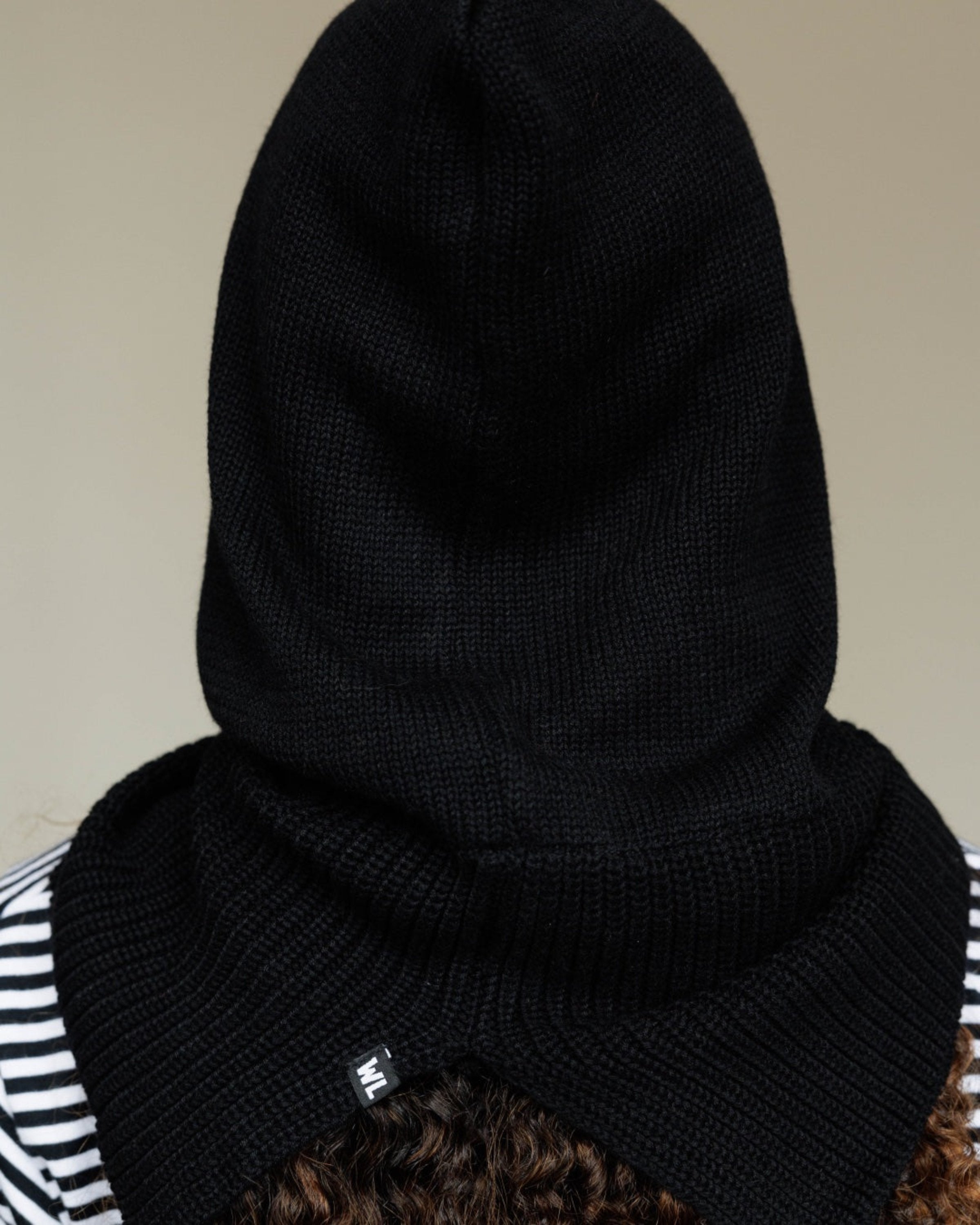 Satin Lined Balaclava in Black