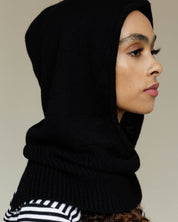 Satin Lined Balaclava in Black