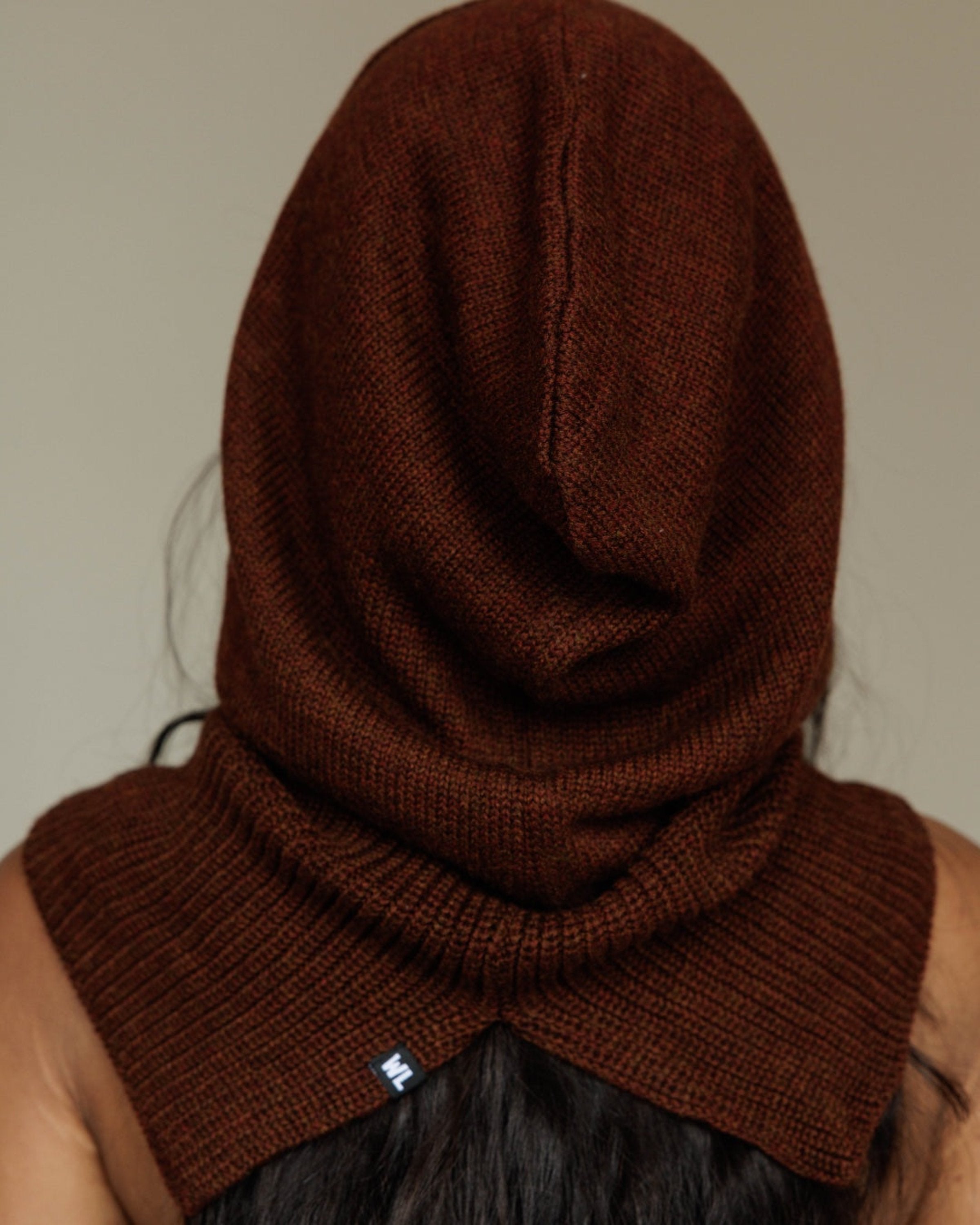 Satin Lined Balaclava in Umber