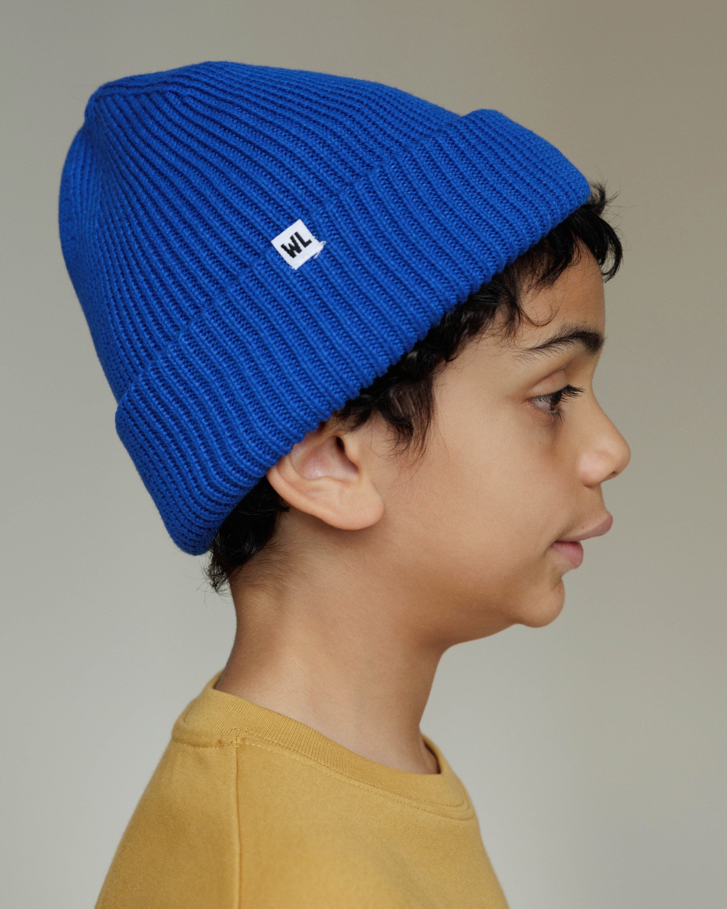 Satin-Lined-Beanie-in-Cobalt-Kids