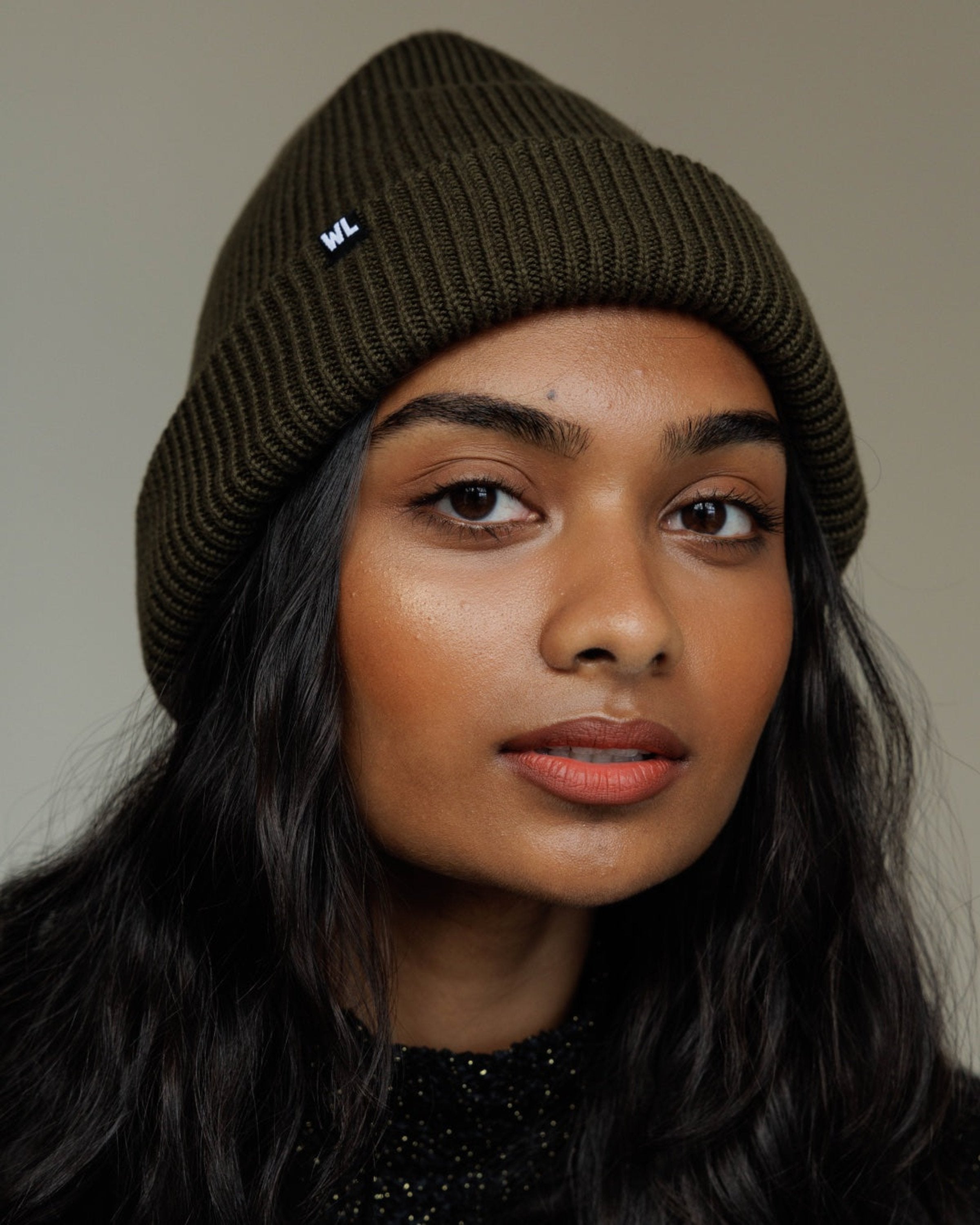 Satin Lined Beanie in Forest