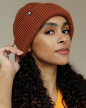 Duo of Adult + Child Beanie in Sienna