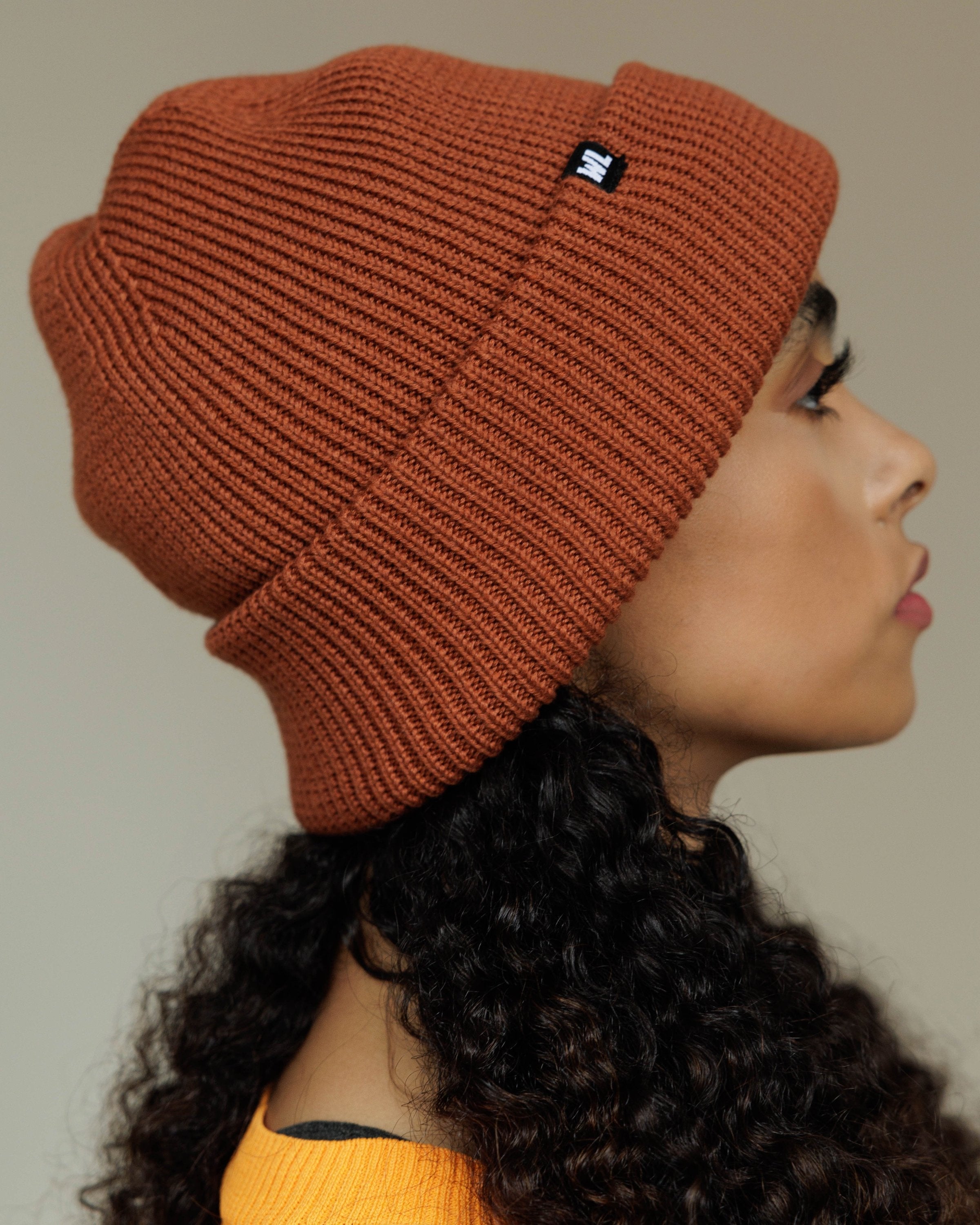 Satin Lined Beanie in Sienna