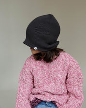 Satin Lined Beanie in Slate-Kids