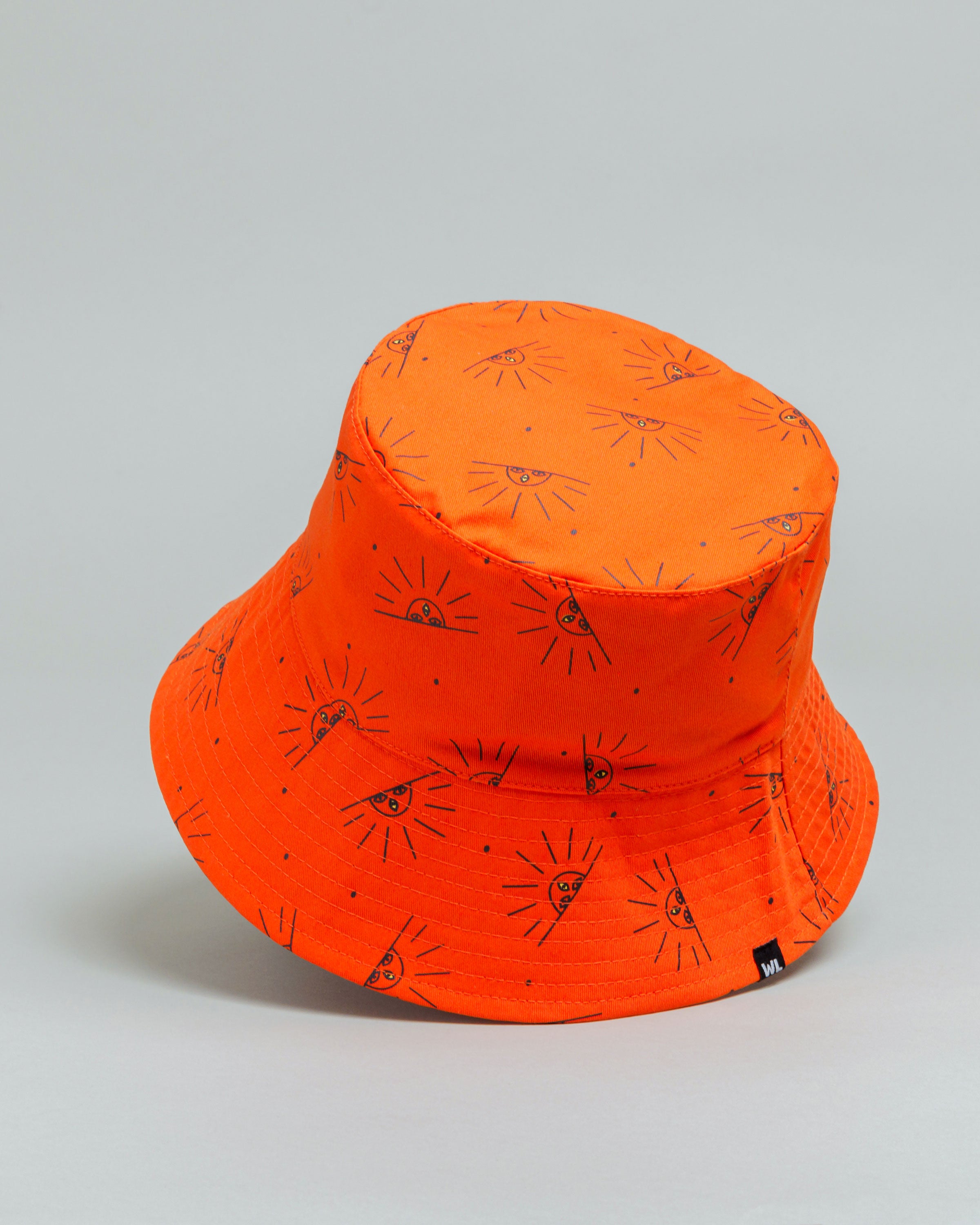 Satin Lined Printed Bucket Hat in Sol