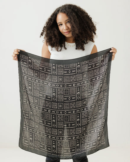 Satin Head Scarf in Heritage